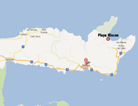 Playa Rincon Beach in Samana Dominican Republic. World famous Beach of Playa Rincon in Samana Peninsula.